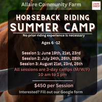 Allaire Community Farm's Horseback Riding Summer Camp