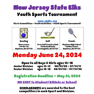 NJ State Elks Youth Sports Tournaments - Neptune & Farmingdale