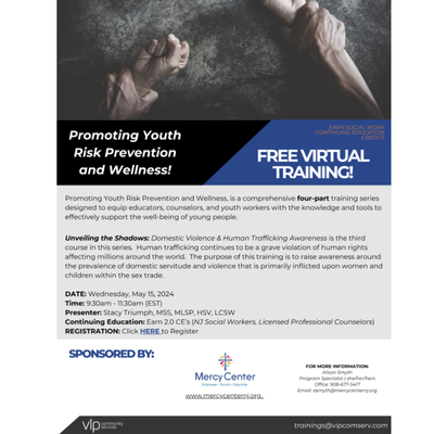 Free Virtual Training - Unveiling the Shadows: Domestic Violence & Human Trafficking Awareness