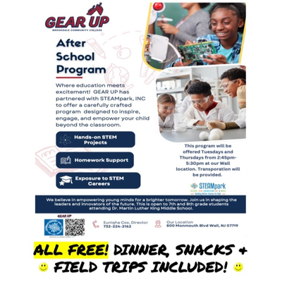 GEAR UP Program at Brookdale Community College