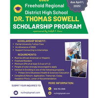 Dr. Thomas Sowell Scholarship for African American or Hispanic Students at Freehold Regional High School