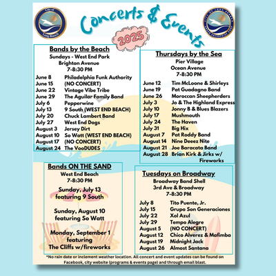 Summer Concerts and Events 2025 - Long Branch