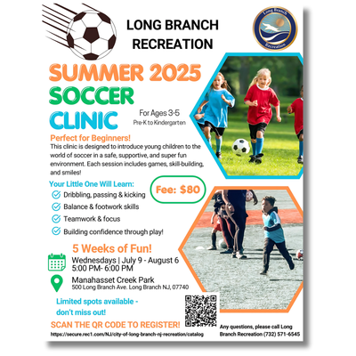 Long Branch Recreation Summer Soccer Clinic