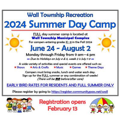 Wall Recreation Department Summer Camp