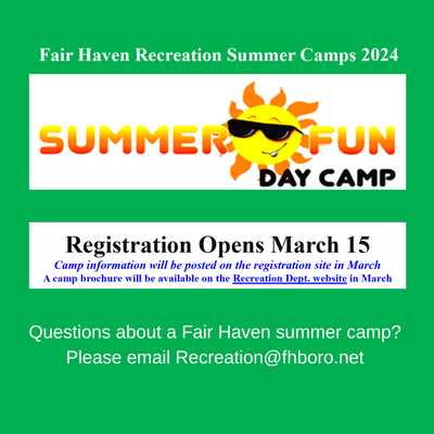 Fair Haven Parks and Recreation Summer Camps