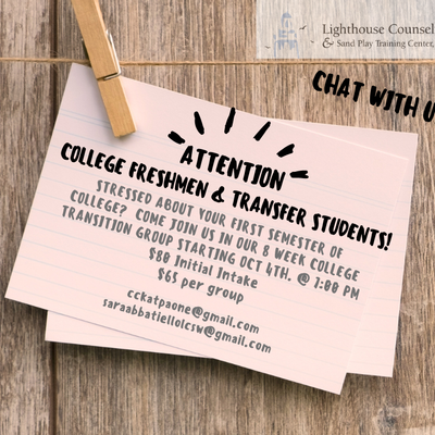 College Transition Support Group by Lighthouse Counseling & Sand Play Training Center