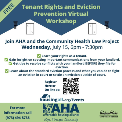 Tenant Rights and Eviction Prevention Virtual Workshop