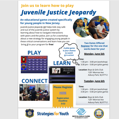  Juvenile Justice Jeopardy is coming to Monmouth County (Two Dates!)