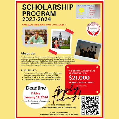 The Central Jersey Club Scholarship Applications are Now Available