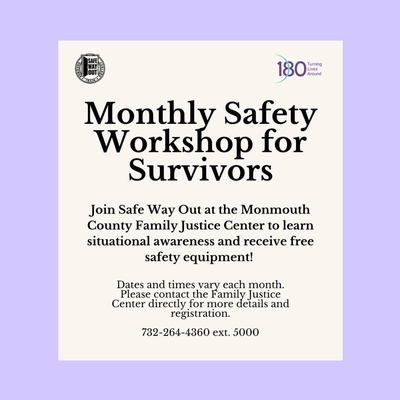 Monthly Safety Workshop for Survivors