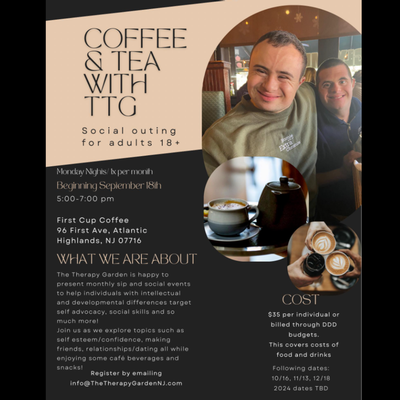 Coffee & Tea With TTG - Social Outing for Adults 18+