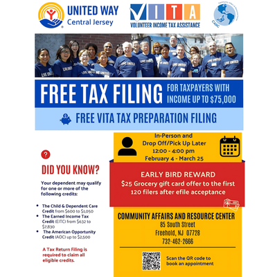 Free VITA Tax Preparation Filing