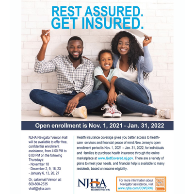 NJHA Navigator Dr. Vernon Hall Offers Free, Confidential Healthcare Insurance Enrollment Assistance