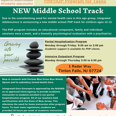 Integrated Care Concepts & Consultation PHP/IOP Middle School Track