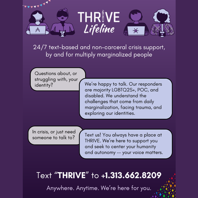 Thrive Lifeline - 313-662-8209