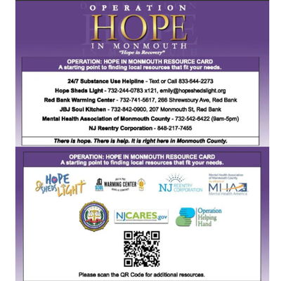 Operation Hope in Monmouth - Recovery Diversion Program (RDP)
