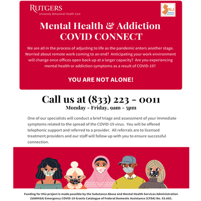 COVID Connect (CCE) Helpline (833) 223-0011