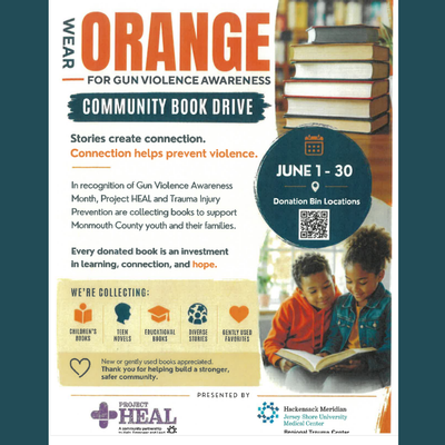 Community Book Drive – Wear Orange for Gun Violence Awareness