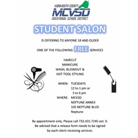 MCVSD: Free Student Salon Services on Wednesdays for Individuals 18+