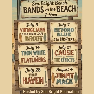 Bands on the Beach – Sea Bright Summer Concert Series