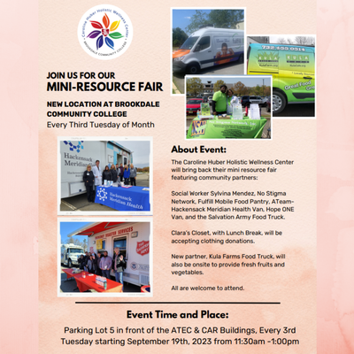 Mini Resource Fair at Brookdale Community College Lincroft - Third Tuesdays