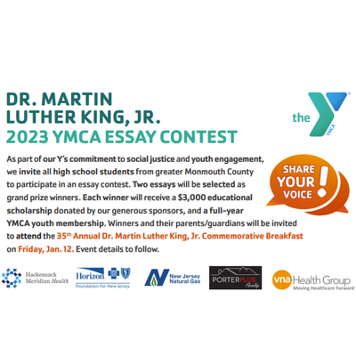 Dr. Martin Luther King, Jr. 2023 YMCA Essay Contest Opens