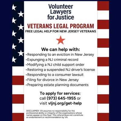 Volunteer Lawyers for Justice's Veterans Legal Program