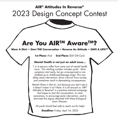 Are You AIRTM AwareTM? AIR® Attitudes In Reverse® Youth T-shirt Contest - Win an iPad
