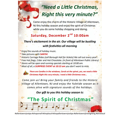 The Spirit of Christmas at Historic Village of Allentown