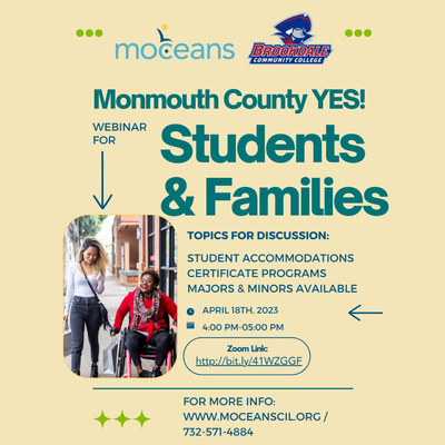 Monmouth County YES! Students & Families Webinar