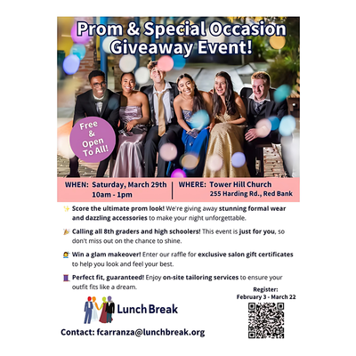 Lunch Break Prom & Special Occasion Giveaway Registration