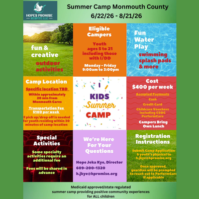 Hope's Promise Respite Summer Camp Program - Monmouth County