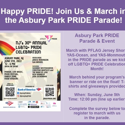 Happy PRIDE! Join Us & March in the Asbury Park PRIDE Parade!