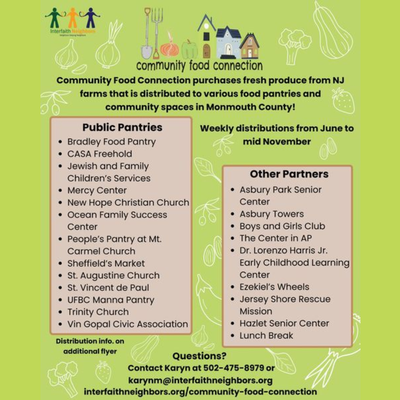 Weekly Community Food Connection Distributions Begin June 4th