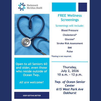 FREE Wellness Screenings – Ocean Township Senior Center