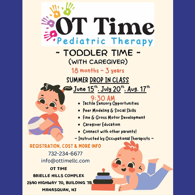 OT Time Pediatric Therapy  - Toddler Time (with caregiver)